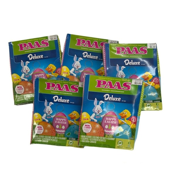 PAAS Deluxe America's Favorite Easter Traditional Eggs Decorating Kit Set of 6 - Picture 1 of 9